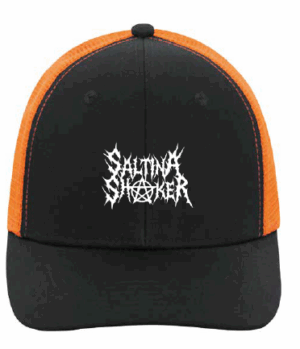Black & Orange Trucker Logo Cap